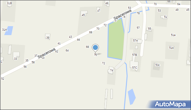 Cybulice, Spacerowa, 70, mapa Cybulice