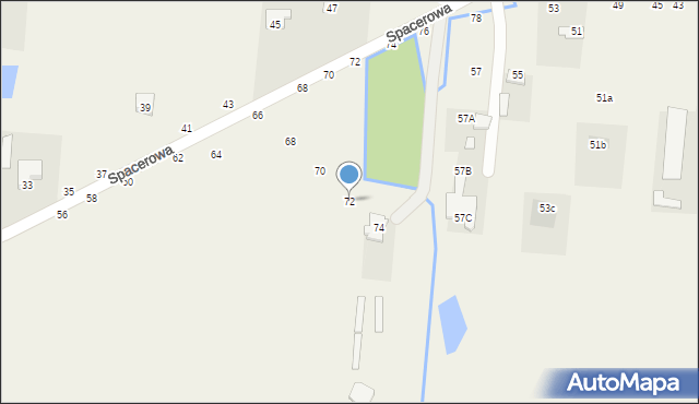 Cybulice, Spacerowa, 72, mapa Cybulice