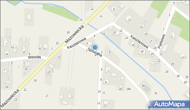 Cybulice Małe, Spokojna, 4, mapa Cybulice Małe