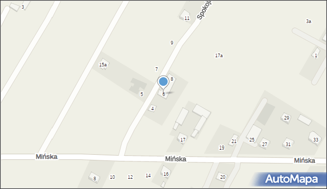 Cygów, Spokojna, 6, mapa Cygów