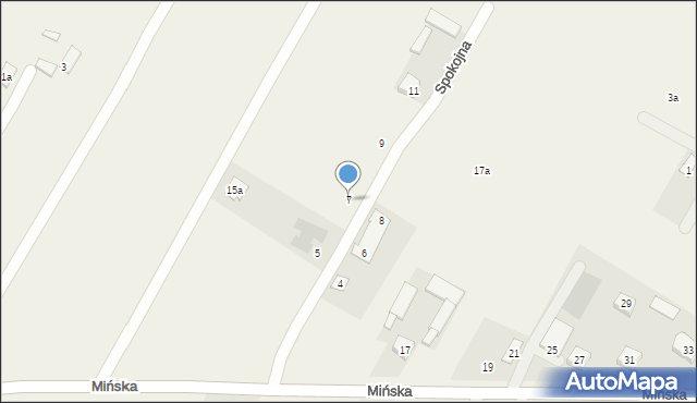 Cygów, Spokojna, 7, mapa Cygów