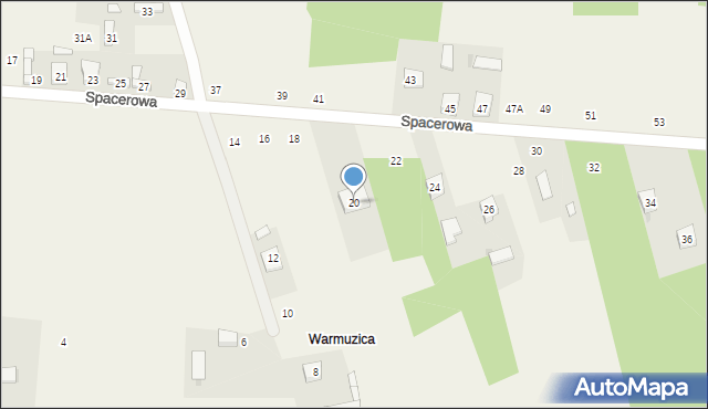 Cynków, Spacerowa, 20, mapa Cynków