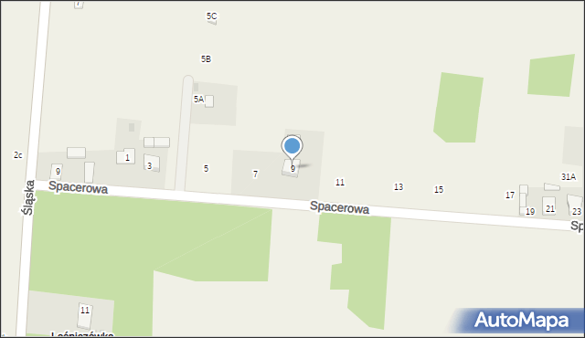 Cynków, Spacerowa, 9, mapa Cynków