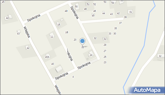 Czarków, Spokojna, 22, mapa Czarków