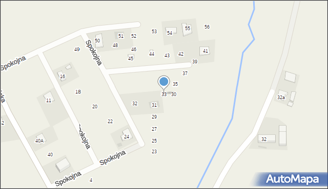 Czarków, Spokojna, 33, mapa Czarków