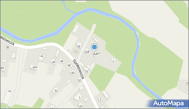 Czarna, Spółdzielcza, 31A, mapa Czarna