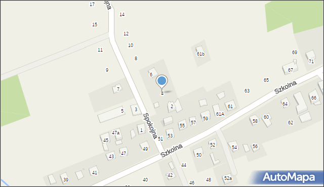 Czechówka, Spokojna, 4, mapa Czechówka