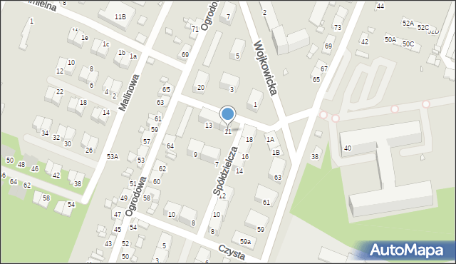 Czeladź, Spółdzielcza, 11, mapa Czeladź