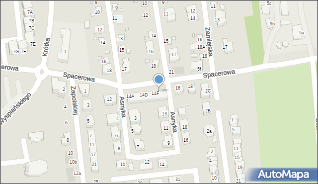 Czeladź, Spacerowa, 14G, mapa Czeladź