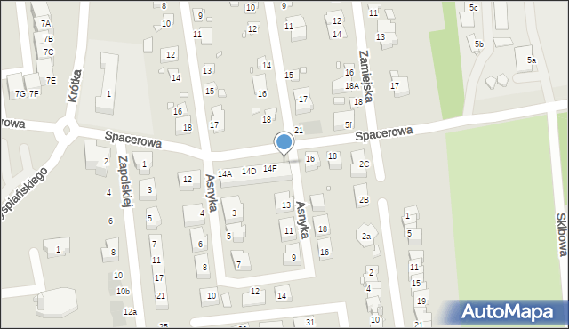 Czeladź, Spacerowa, 14H, mapa Czeladź