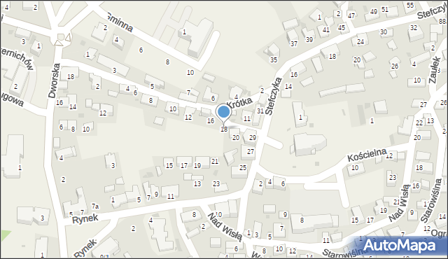 Czernichów, Spokojna, 18, mapa Czernichów