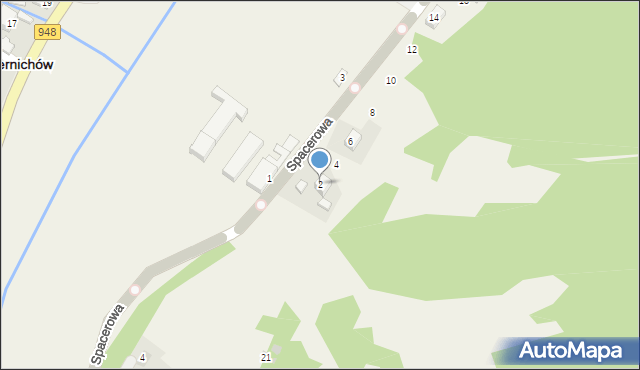 Czernichów, Spacerowa, 2, mapa Czernichów