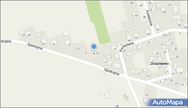 Czerniewice, Spokojna, 6, mapa Czerniewice