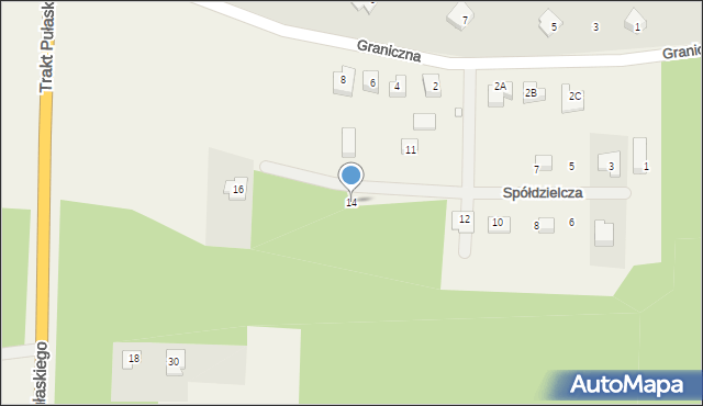 Czersk, Spółdzielcza, 14, mapa Czersk