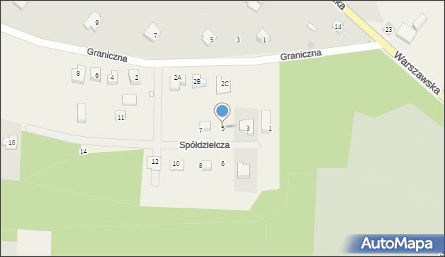 Czersk, Spółdzielcza, 5, mapa Czersk