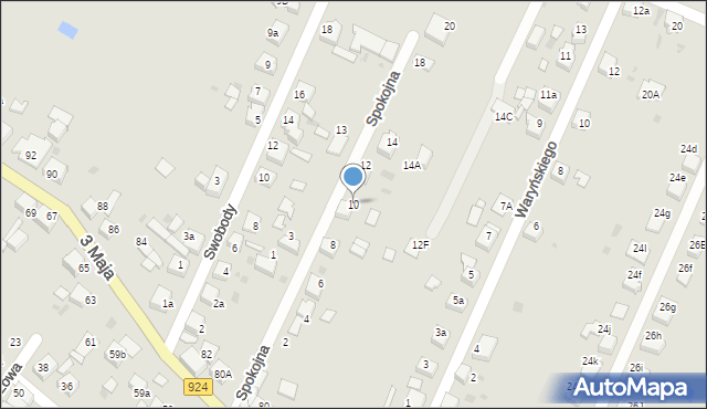 Czerwionka-Leszczyny, Spokojna, 10, mapa Czerwionka-Leszczyny