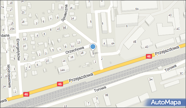 Częstochowa, Spółdzielczości, 3, mapa Częstochowy