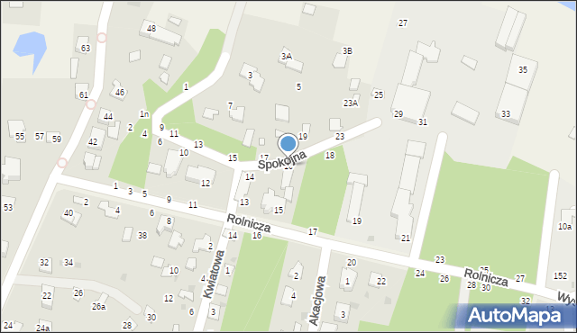 Czosnów, Spokojna, 16, mapa Czosnów