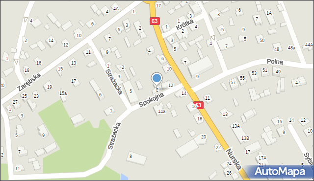 Czyżew, Spokojna, 2, mapa Czyżew