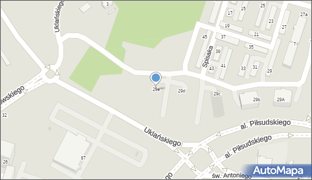 Dąbrowa Górnicza, Spisaka Michała, 29e, mapa Dąbrowa Górnicza