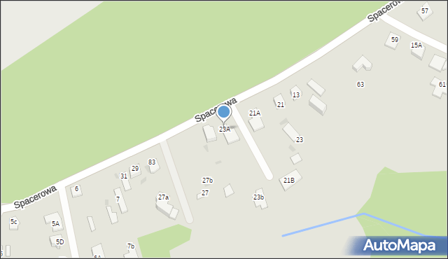 Dąbrowa Górnicza, Spacerowa, 23A, mapa Dąbrowa Górnicza
