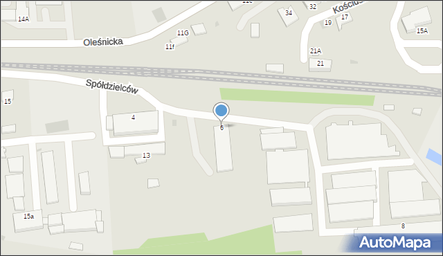 Dąbrowa Tarnowska, Spółdzielców, 6, mapa Dąbrowa Tarnowska