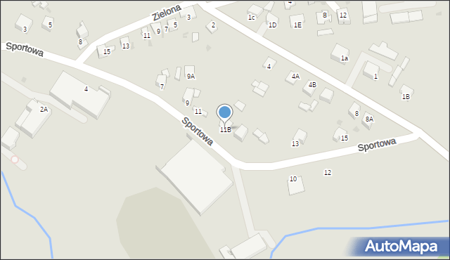 Dąbrowa Tarnowska, Sportowa, 11B, mapa Dąbrowa Tarnowska