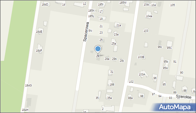 Dąbrowica, Spacerowa, 29, mapa Dąbrowica