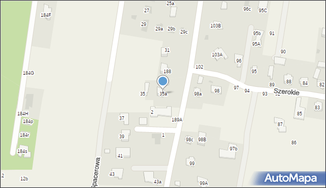 Dąbrowica, Spacerowa, 35a, mapa Dąbrowica