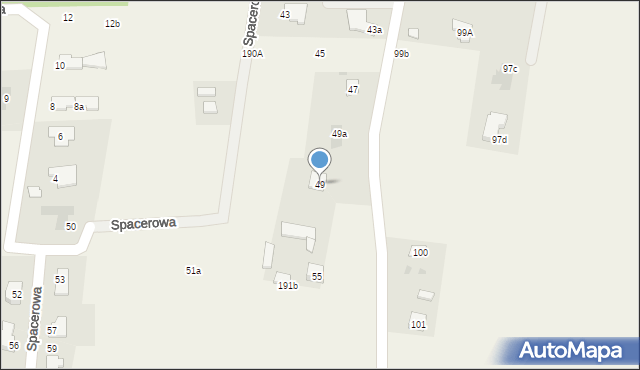 Dąbrowica, Spacerowa, 49, mapa Dąbrowica