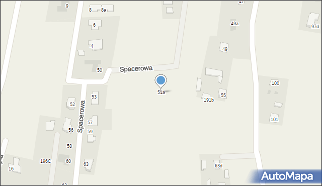 Dąbrowica, Spacerowa, 51a, mapa Dąbrowica