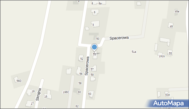 Dąbrowica, Spacerowa, 53, mapa Dąbrowica