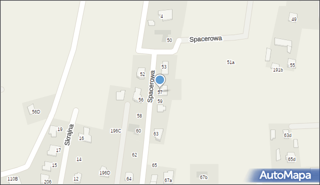 Dąbrowica, Spacerowa, 57, mapa Dąbrowica