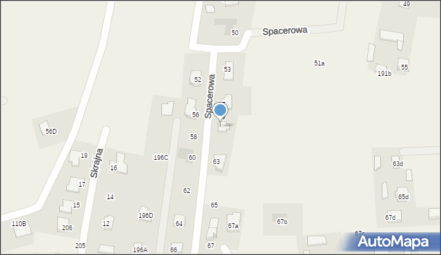 Dąbrowica, Spacerowa, 61, mapa Dąbrowica