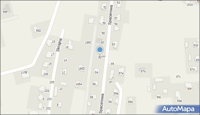 Dąbrowica, Spacerowa, 62, mapa Dąbrowica