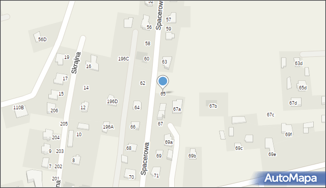Dąbrowica, Spacerowa, 65, mapa Dąbrowica