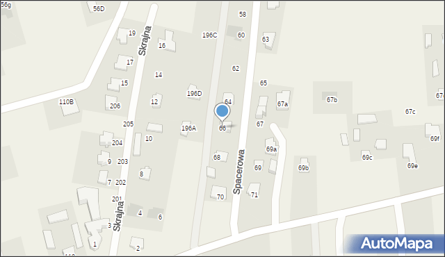 Dąbrowica, Spacerowa, 66, mapa Dąbrowica