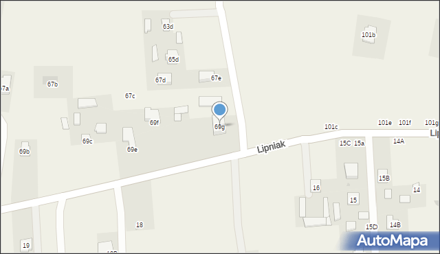 Dąbrowica, Spacerowa, 69g, mapa Dąbrowica