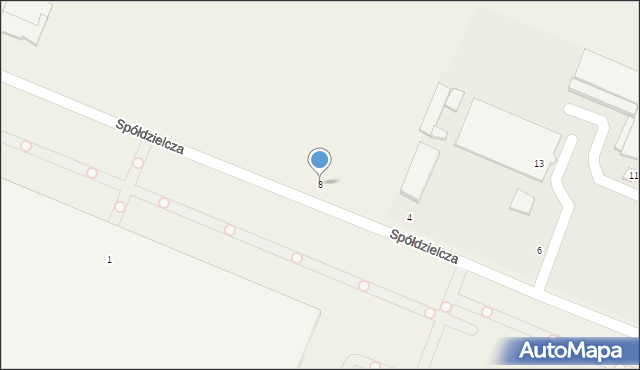 Dąbrówka Wielka, Spółdzielcza, 8, mapa Dąbrówka Wielka