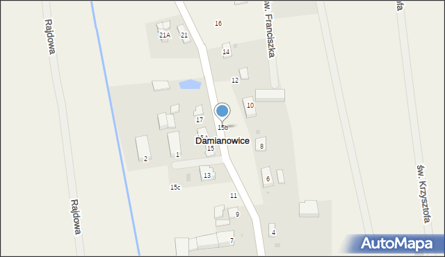 Damianowice, Spółdzielcza, 15b, mapa Damianowice