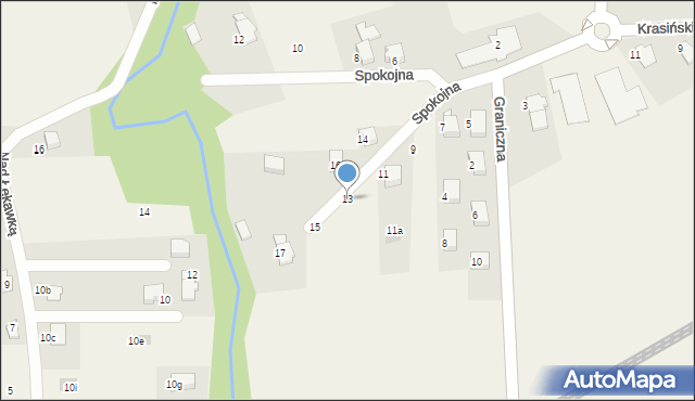 Dankowice, Spokojna, 13, mapa Dankowice