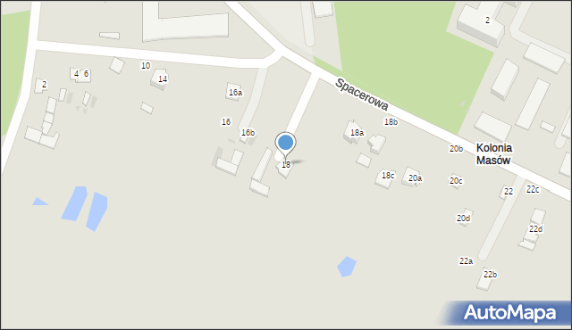 Dęblin, Spacerowa, 18, mapa Dęblin