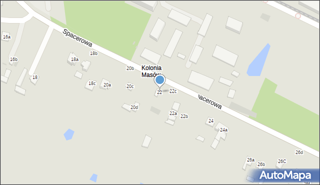 Dęblin, Spacerowa, 22, mapa Dęblin