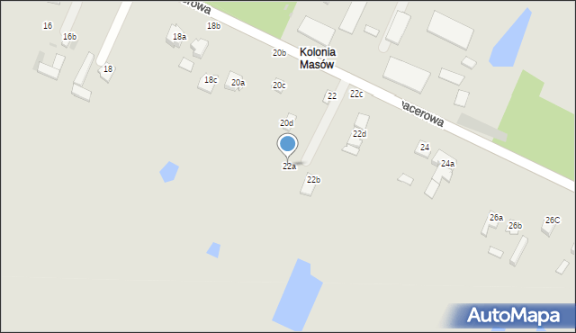 Dęblin, Spacerowa, 22a, mapa Dęblin