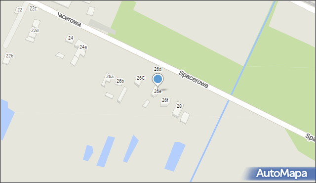 Dęblin, Spacerowa, 26e, mapa Dęblin