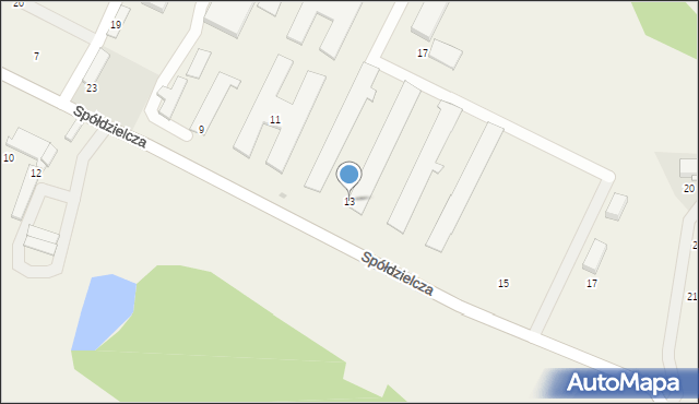 Dębowiec, Spółdzielcza, 13, mapa Dębowiec