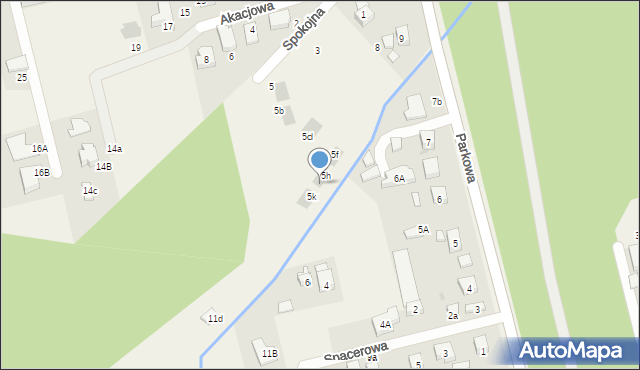 Długołęka, Spokojna, 5j, mapa Długołęka