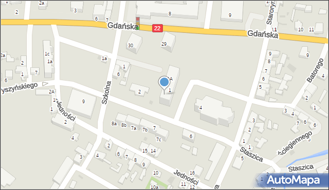 Dobiegniew, Spółdzielcza, 1B, mapa Dobiegniew