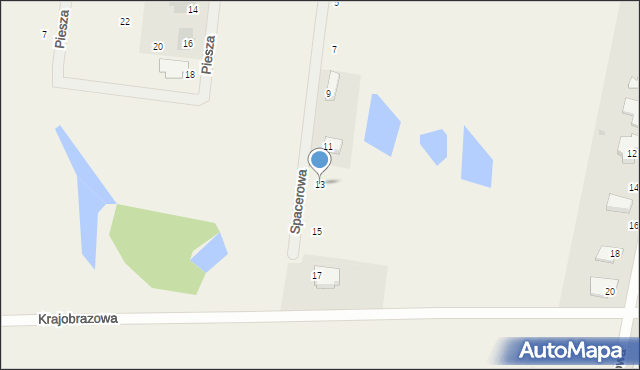 Dobra, Spacerowa, 13, mapa Dobra