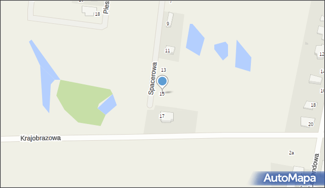 Dobra, Spacerowa, 15, mapa Dobra